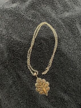 James Avery retired bronze & silver Proud Peacock Pendant/chain